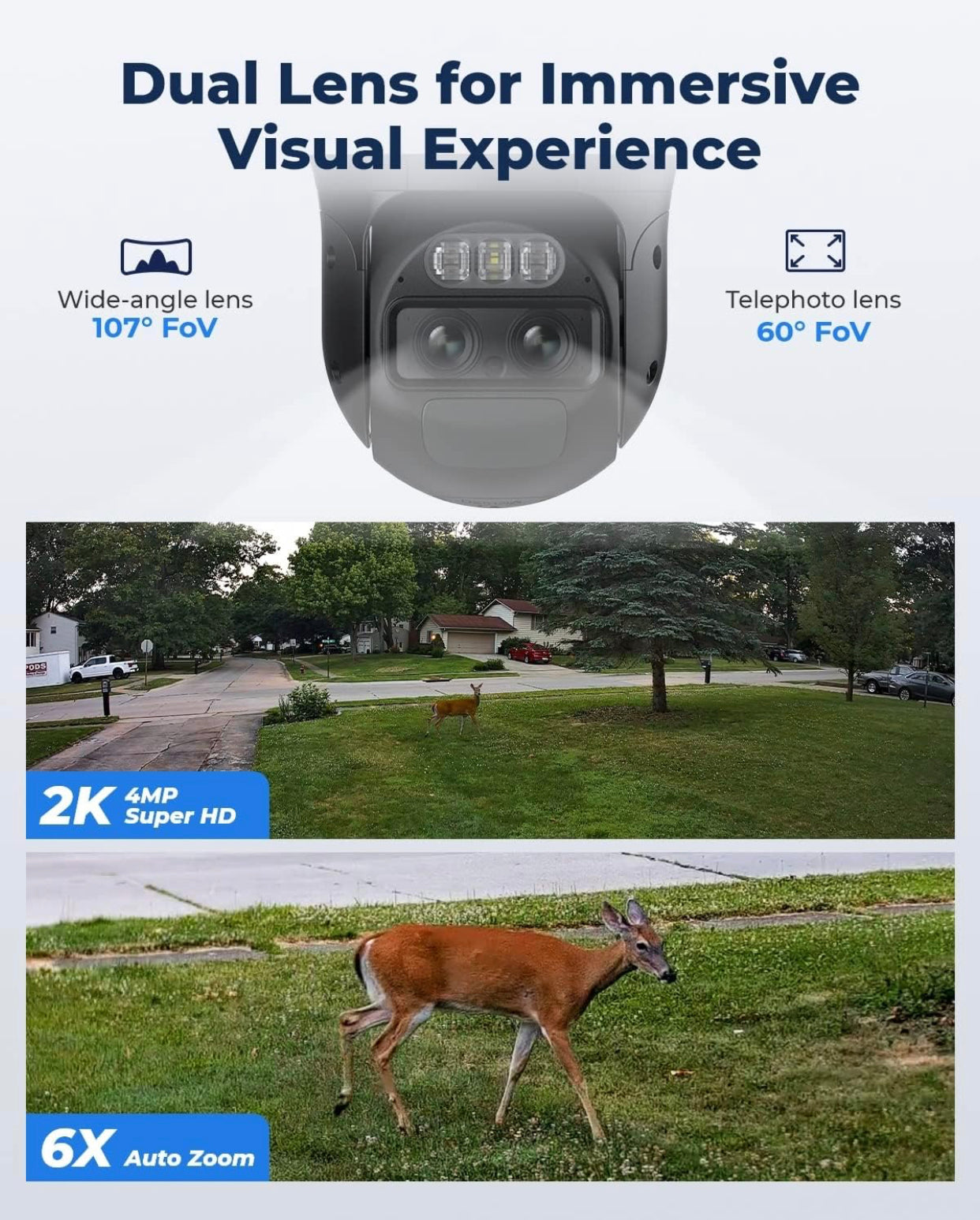 6x Zoom 2k Color Night Vision Camera