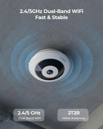 2K+ Super HD Wi-Fi Security Fisheye Camera